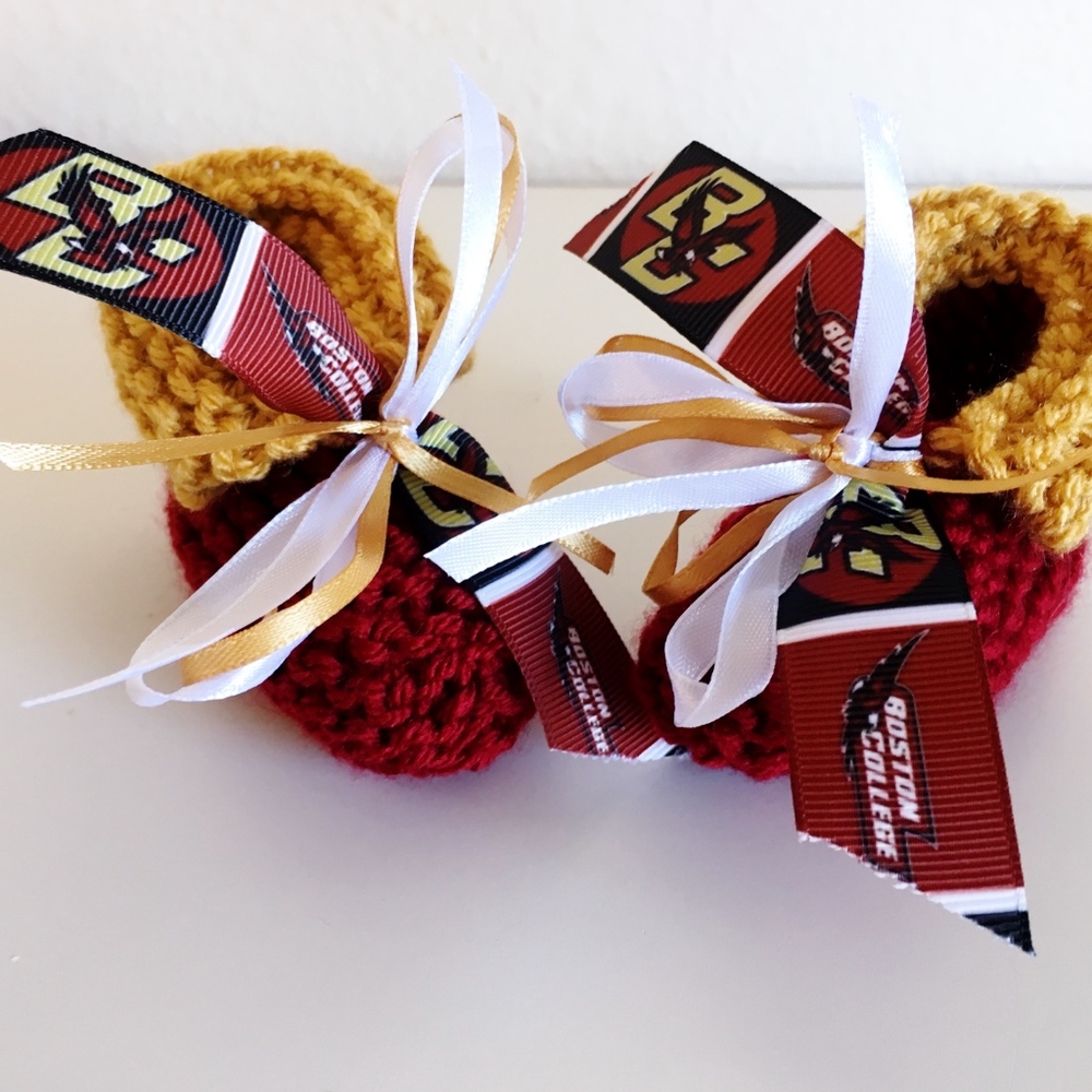 Boston College EAGLES Handmade Baby Booties *NEW*